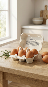 Sussex Free Range Pastured Eggs (half-dozen)